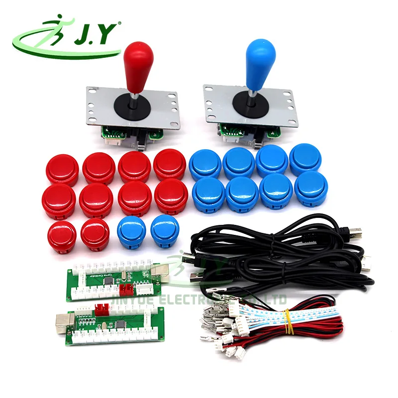 2 игрока Аркада DIY kit zero delay USB контроллер ПК джойстик + кнопка овальная Сфера MAME и