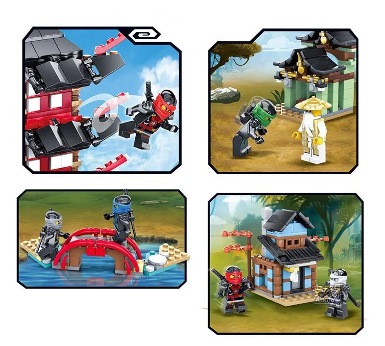 Новинка 2019 набор строительных блоков сделай сам храм ниндзя 810 шт. обучающие