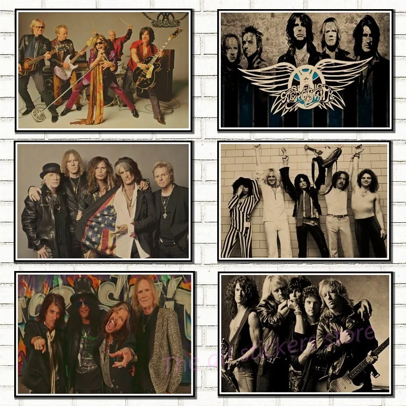 ВИНТАЖНЫЙ ПЛАКАТ Aerosmith украшение для дома крафт плакат с музыкой музыкальный