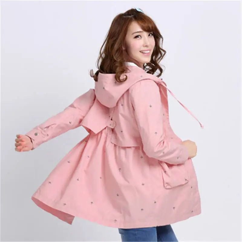 Модная новинка Весна 2019 Женский Повседневный корейский Свободный Тренч с