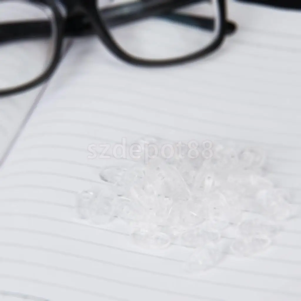 

25 Pairs Screw In Soft Silicone non-slip Eyeglass Nose Pads Oval