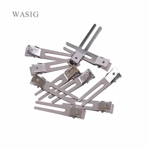 30 шт. 45 мм двойные зажимы для волос из кожи аллигатора плоские металлические бутиковые шпильки без зубов для самостоятельной укладки волос аксессуар