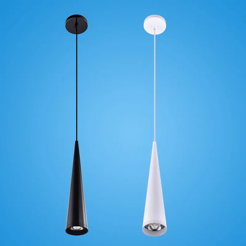 Затемнения светодиодный подвесные светильники COB потолочные 7 Вт 12 AC85-265V конус