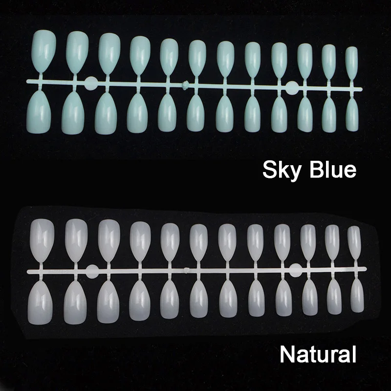 24 шт. кончики для Ногтей Полное покрытие шпильки ногти миндаль поддельные