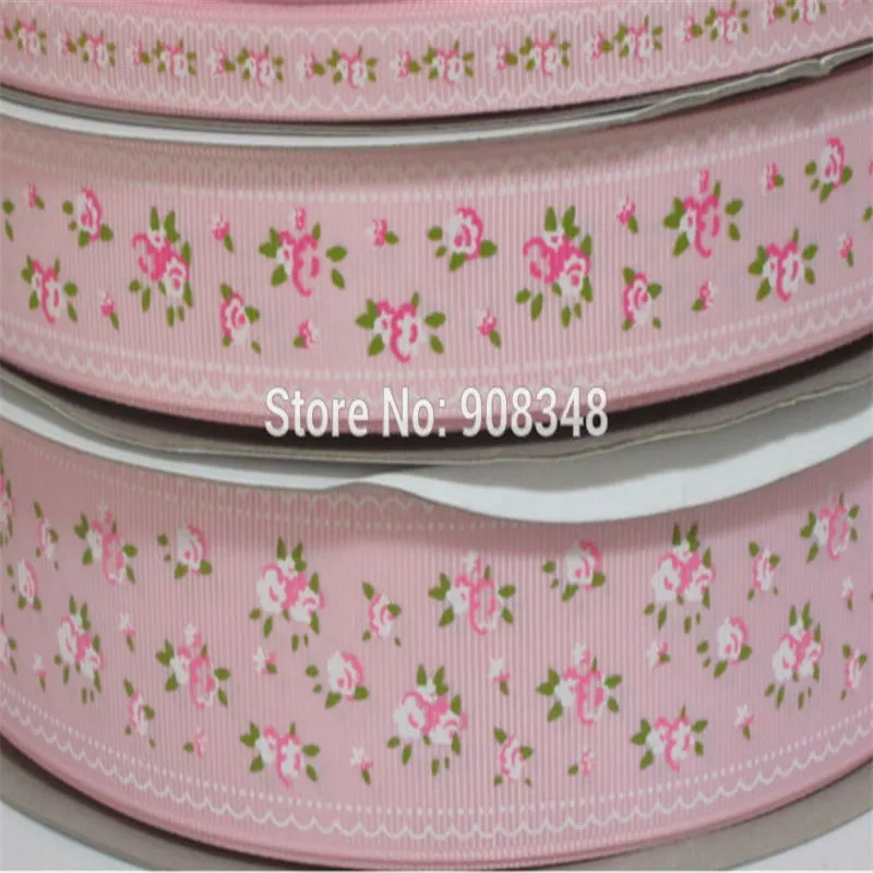 Выберите размер 9 16 25 38 мм ширина цветочный принт Grosgrain ленты AX33 3314|printed grosgrain