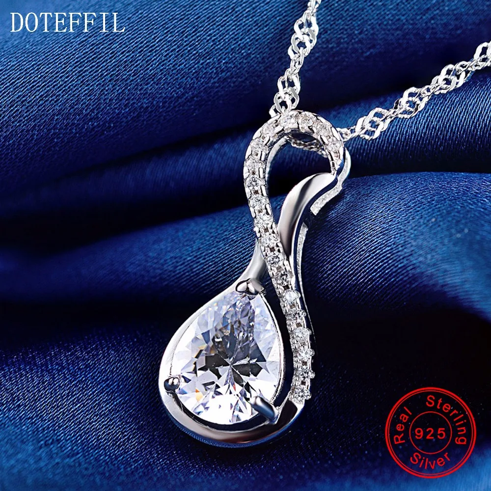 AAAA серебряное ожерелье из циркона женское модное Очаровательное 100%