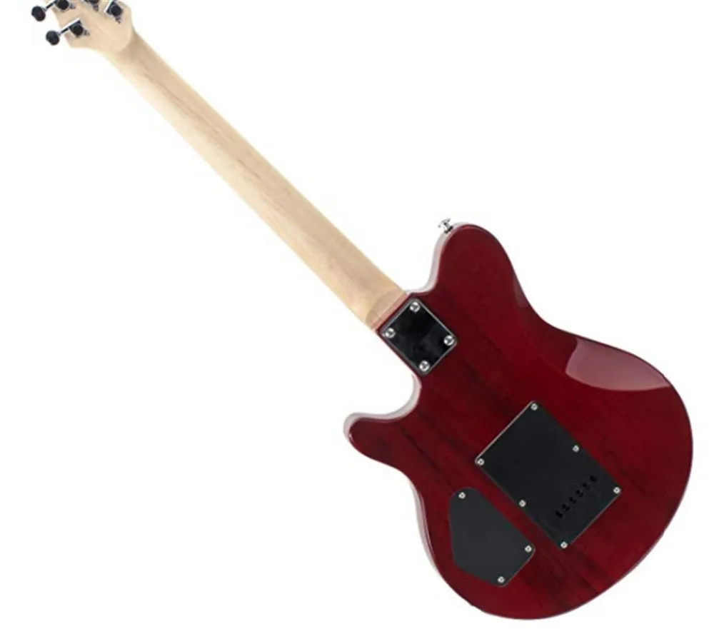 Free shipping Burgundy electric guitar tiger body 6 string guitar. | Спорт и развлечения