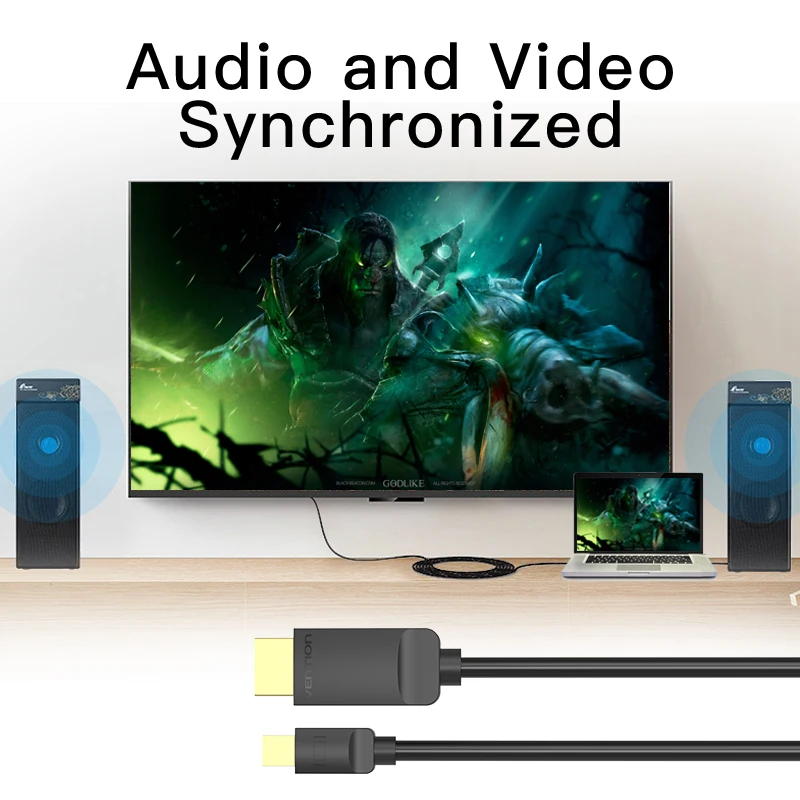 Vention Thunderbolt Mini DP к HDMI кабельнь мини дисплей Кабель Компьютер ТВ адаптер для ПК Macbook