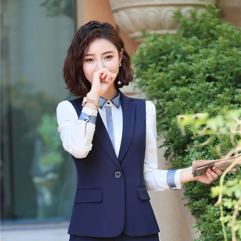 Женский деловой жилет и элегантная повседневная офисная одежда весна лето