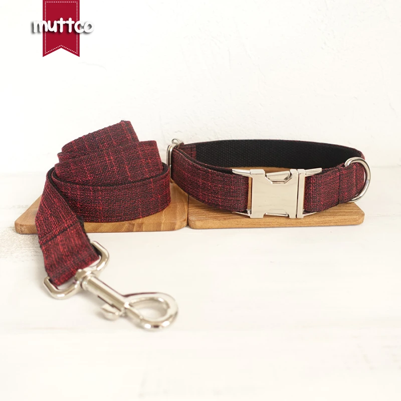 MUTTCO retailing handsome bow-knot dog collar THE RED SUIT unique design bow tie collars and leashes set 5 sizes UDC006 | Дом и сад