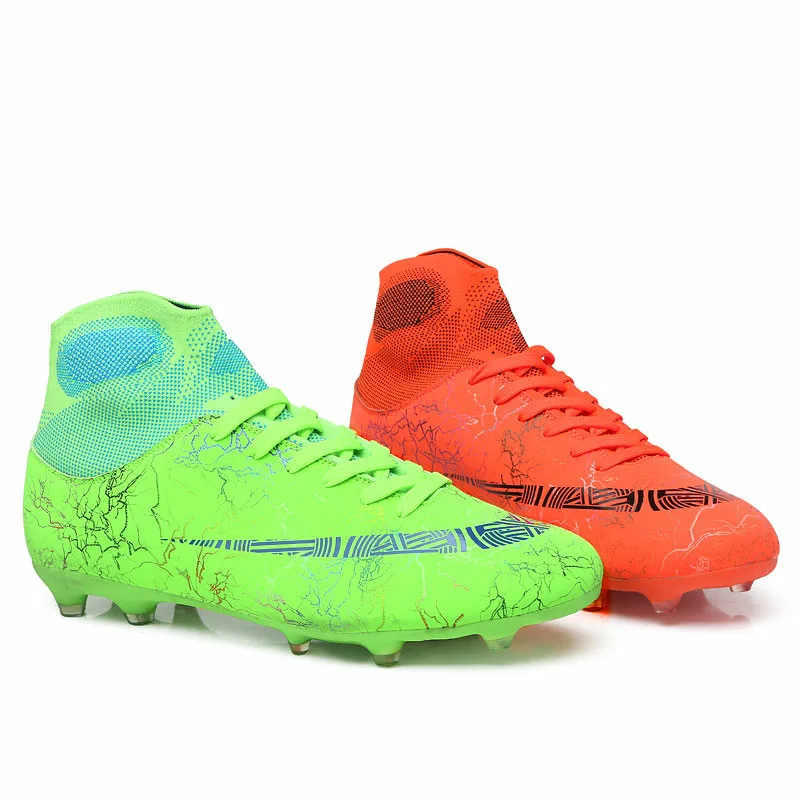 

HoYeeLin Football Men Boys Soccer Shoes Football Boots High Ankle Kids Cleats Training Sport Sneakers Size 35-45 Dropshipping