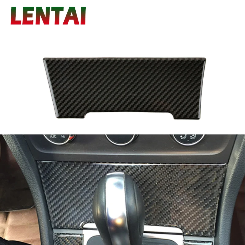 LENTAI 1x Карбон волокно центральной консоли AC панель Стикеры для Volkswagen VW Golf 7 GTI R GTE GTD