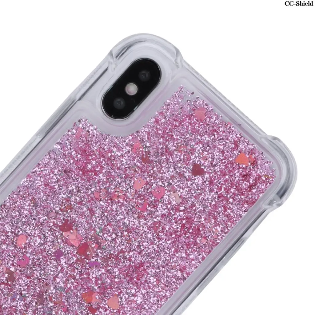 TPU Case for Apple iPhone X Fashion Dynamic Flow Liquid Flash Crystal Clear Back Cover iPhoneX Soft silicone capa |
