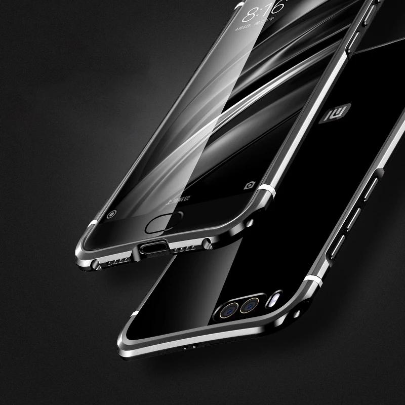 For Xiaomi Mi6 Mi 6 case Aluminum alloy metal frame + Acrylic back cover for |