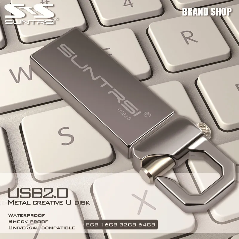 Suntrsi 32 ГБ USB флэш накопитель 2 шт./лот Флешка металлическая флеш диск usb 0