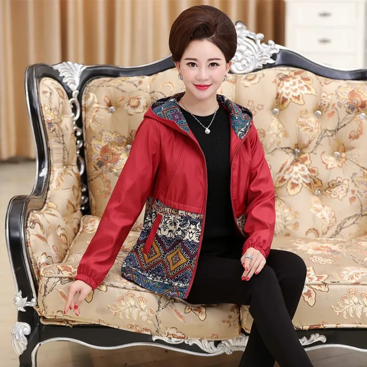 Куртка с капюшоном для мам Повседневная ветровка большого размера женщин