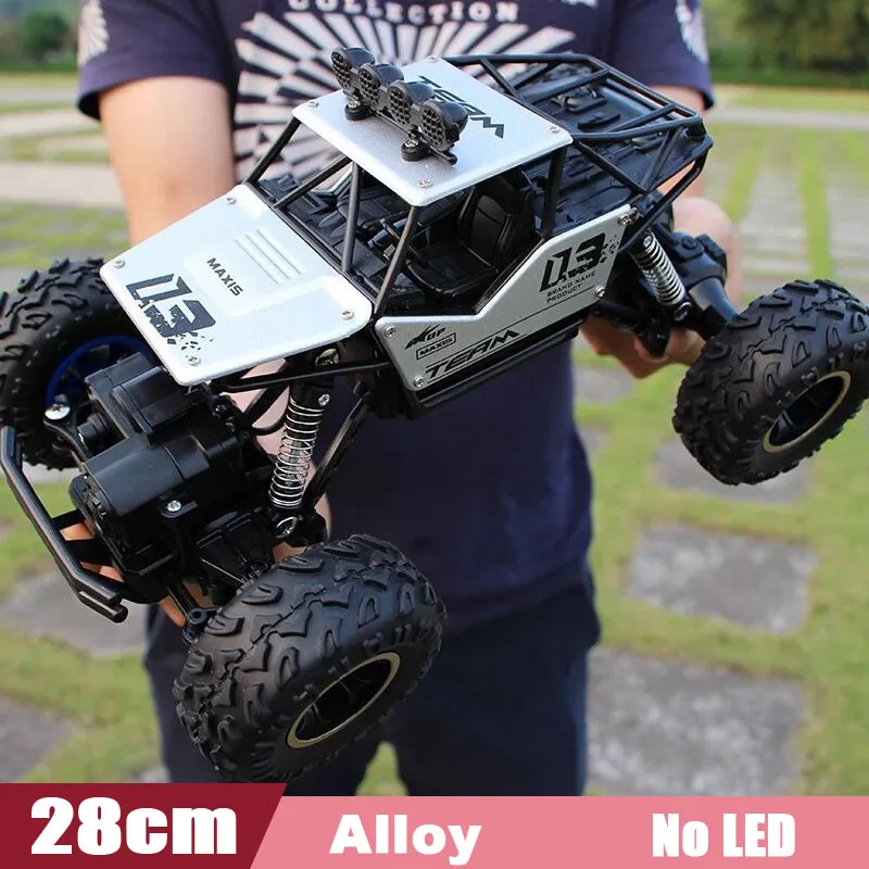 28cm Silver QWZ 1:12 RC автомобиль 4WD альпинистский автомобиль 4x4 двойной привод двигателей Bigfoot автомобиль дистанционное управление Модель внедорожный автомобиль для мальчиков детские подарки - Цвет: 28cm Silver