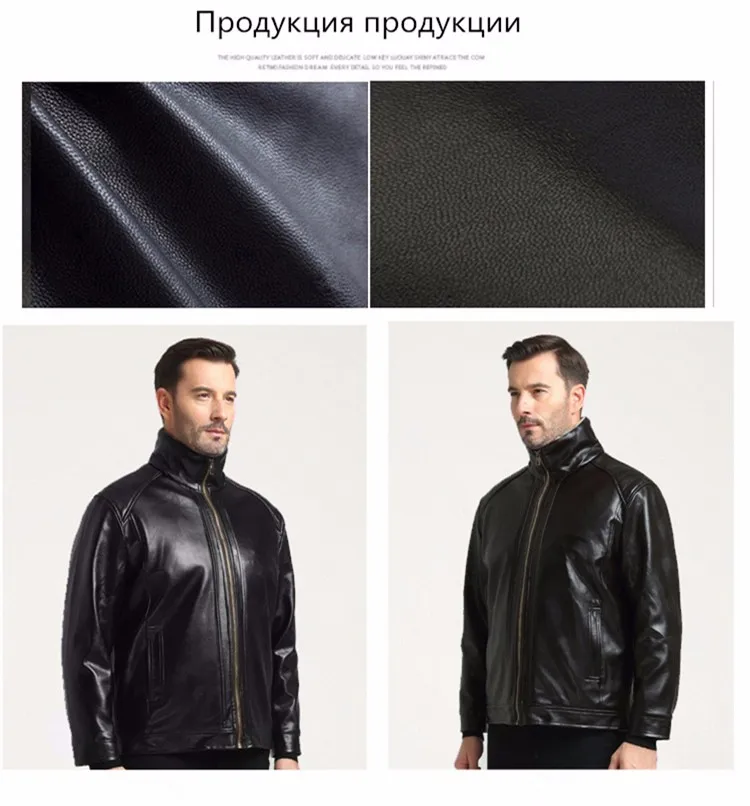 VSD Winter Business Casual Leather Jacket Men Thick Liner PU Suede faux fur collar Male leather jackets coats Outerwear B01