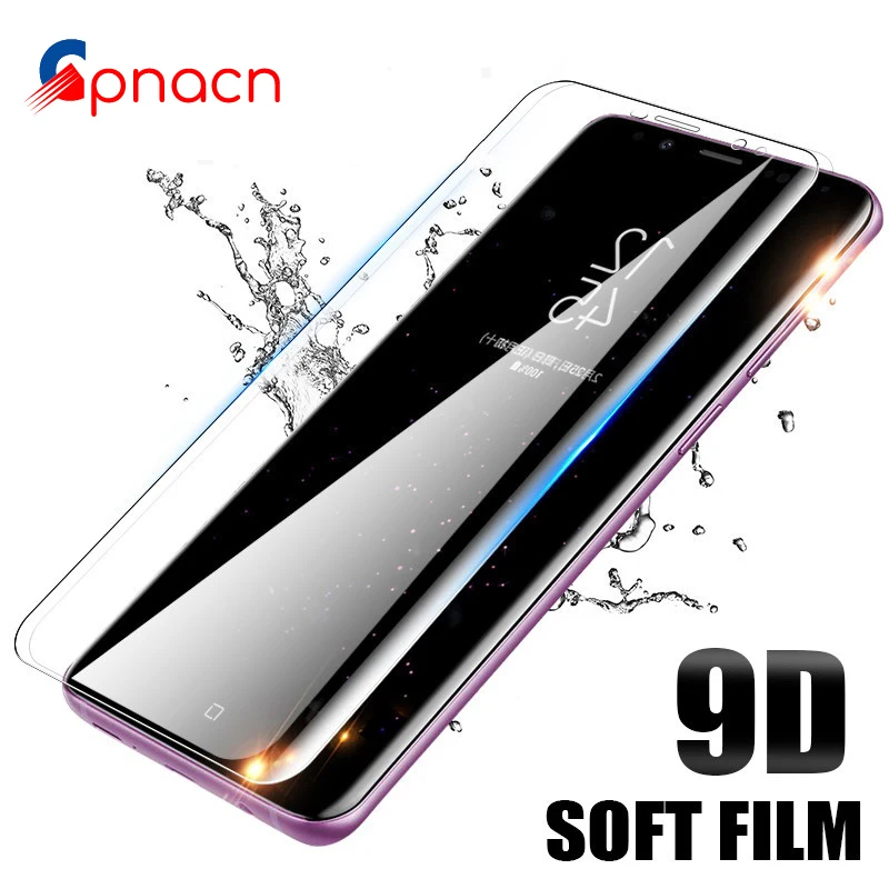 9D изогнутая мягкая пленка для samsung Galaxy S8 S9 Plus Note 8 9 S7 Edge A6 A8 Plus Защитная пленка для экрана чехол