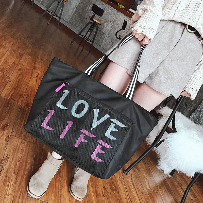 Fitness yoga training bag swimming wet and dry separation women's waterproof bag sports and leisure dual-use canvas shoulder bag