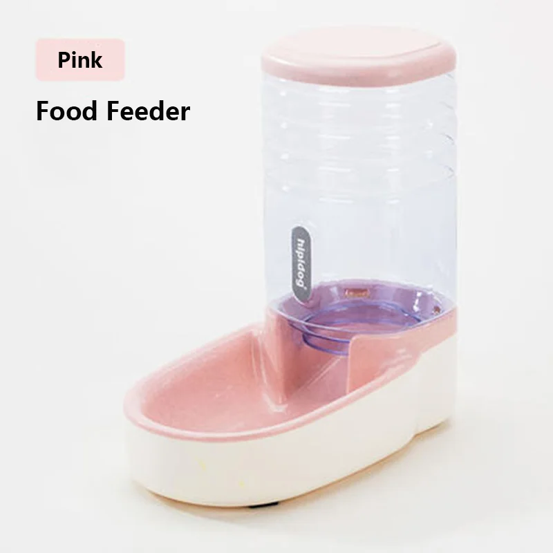 Pink food feeder 3.8L автоматические кормушки для кошек, большая емкость, фонтан для воды для кошек, пластиковая бутылка для воды для собак, миски для кормления, диспенсер для воды для кошек - Цвет: Pink food feeder