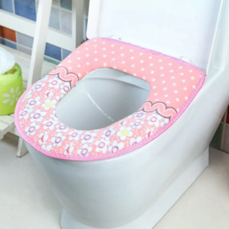 Утолщенный мягкий чехол для унитаза теплый коврик ванной набор замшевый крышка