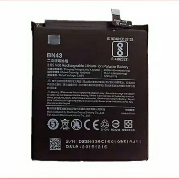 

For Xiaomi Redmi Note 4X 4 X Battery 4000/4100mAh BN43 Batterie Bateria