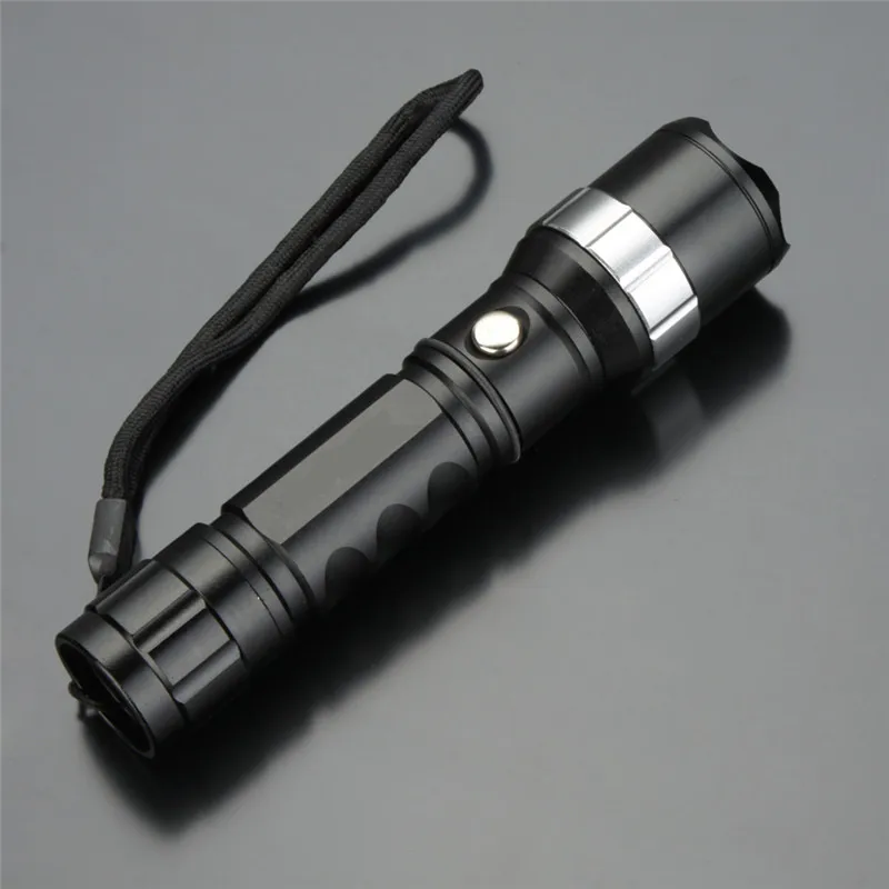 Cool LED Flashlight Crenellated Strike Design Self-Defense T6 5-Mode 2000LM Lamp Rechargeable 18650 Battery Torch Lighting | Лампы и