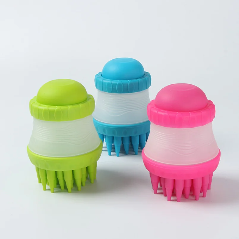 Dog Bath Brush Comb Cleaning Massage Cat SPA Shampoo Grooming Multifunction Silicone Pet Tools for | Дом и сад