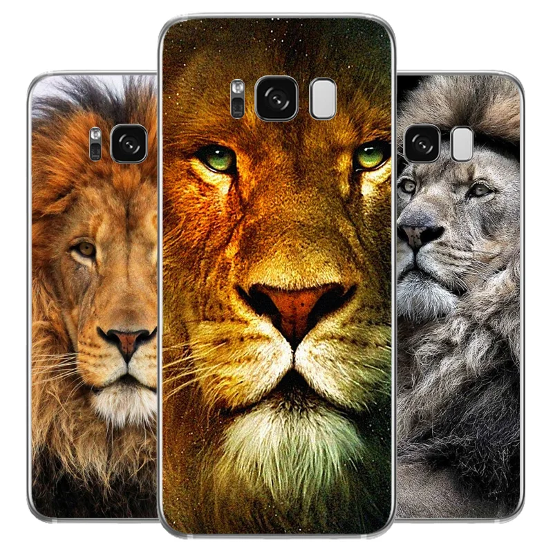 DREAMFOX N224 The Lion Soft TPU Silicone Cover For Samsung Galaxy Note S 3 4 5 6 7 8 9 Edge Plus Grand Prime Case |