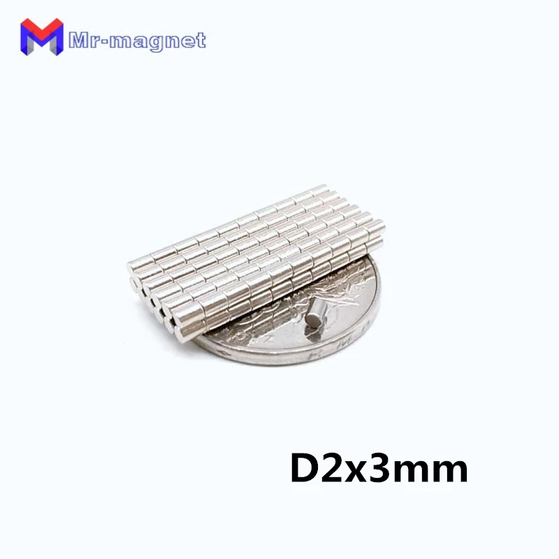 

500pcs high quality 2mm x 3mm magnet 2x3, 2*3 NdFeB Magnet D2x3 Neodymium 2x3mm magnet 2x3mm, D2*3mm rare earth magnet 2*3mm
