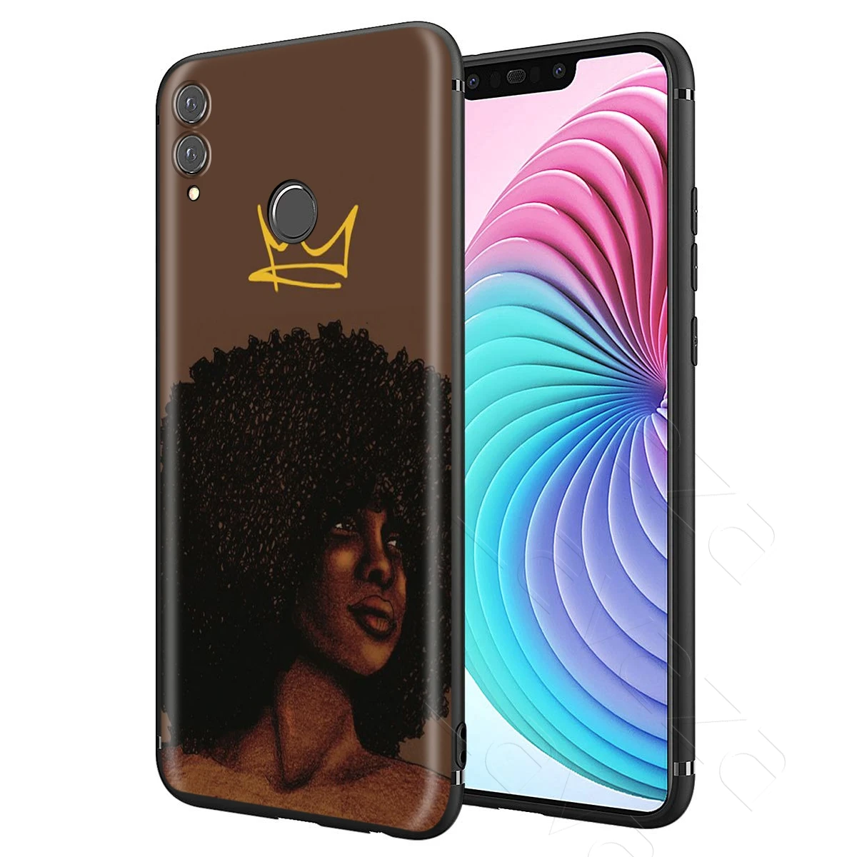 Lavaza African Afro Melanin Poppin Black Girl Case for Huawei Mate Y7 Y9 P8 P9 P10 P20 P30 P40 Max Lite Pro P Smart Mini |