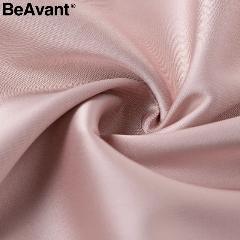 BeAvant, винтажная сатиновая блузка с высоким воротом, женская розовая плиссированная Роскошная блузка с длинным рукавом, рубашка, элегантные модные вечерние топы на пуговицах