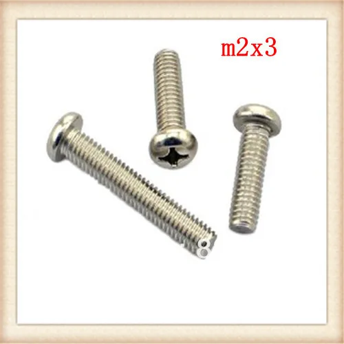 

50pcs 304stainless steel phillips m2*3 screw