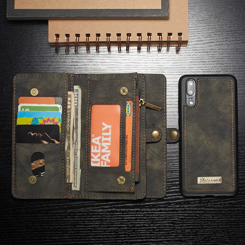 CaseMe из натуральной кожи кошелек чехол для телефона чехол для huawei Коврики 20 P30 P20 Pro/Коврики 20 P20 P30 многофункциональный чехол денежных карман для карт