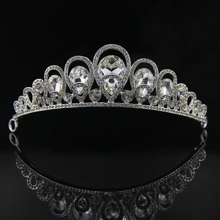 HIMSTORY милые хрустальные диадемы в форме сердца свадебная корона для детей повязка