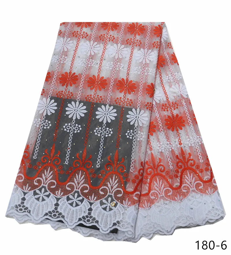 

Milk Silk Nigerian French Net Lace Fabric Embroidered Stones African Lace Fabric High Quality Dubai Guipure Mesh Lace 5 Yards