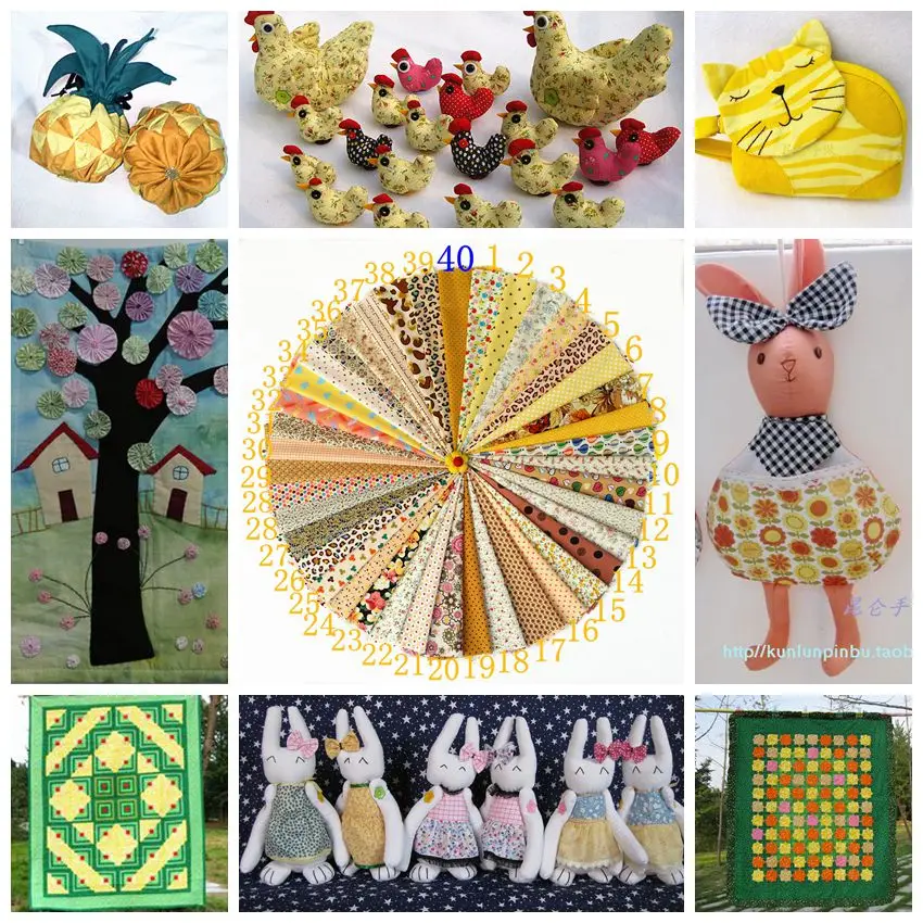 Лоскутные материалы для шитья из желтой ткани скрапбукинга Tissu стеганая ткань с