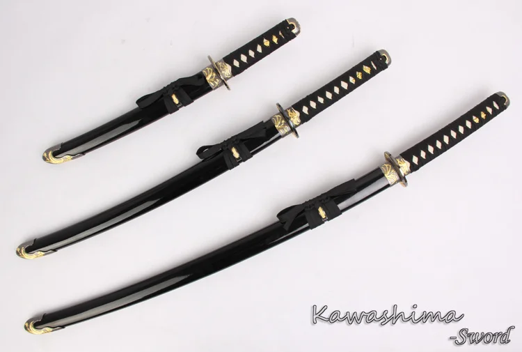 Бесплатная доставка декоративный меч японский самурайский набор мечи 3 шт. с