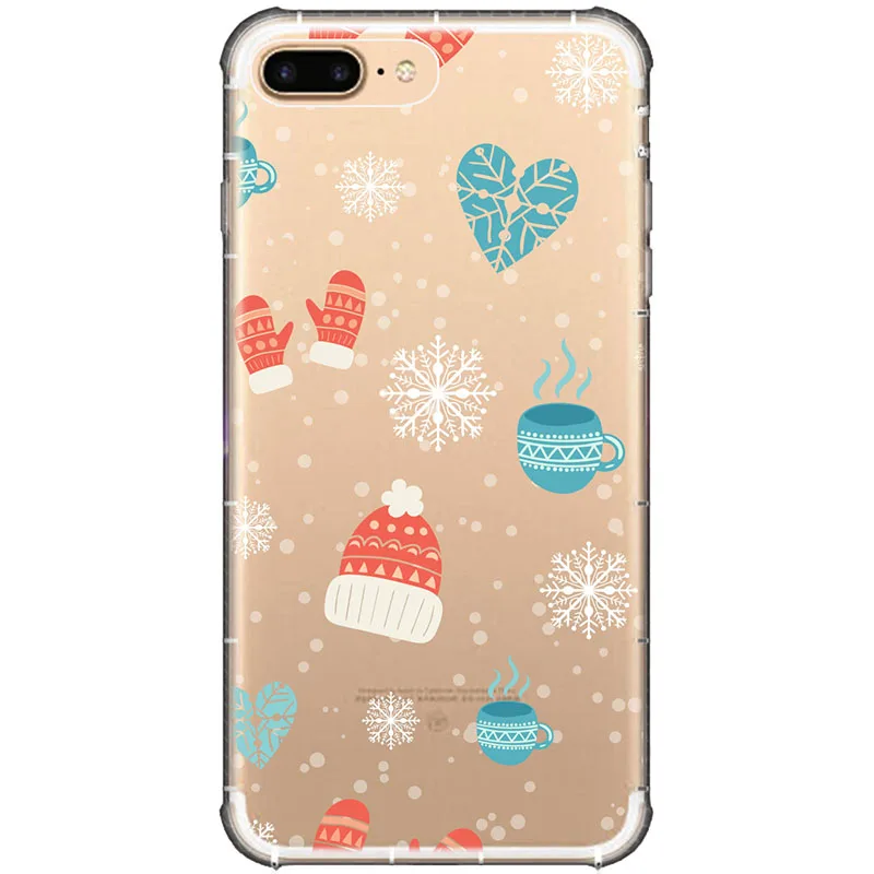 Soft Silicone Phone Case Happy New Year Merry Christmas Snowman Santa Claus Cover for iphone 11 PRO 5s se 8 7 6 6S plus XR |