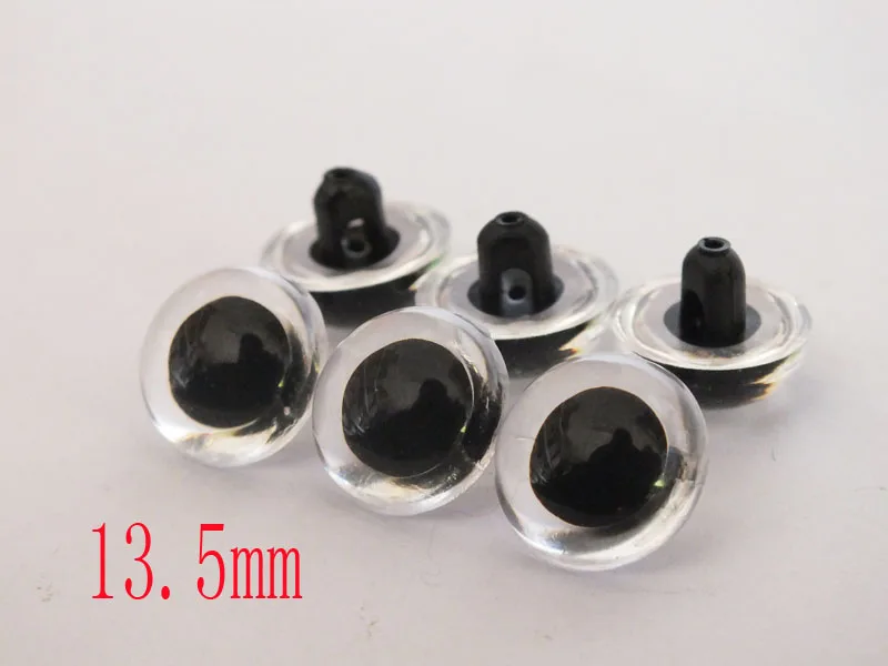 &iexcl;Env&iacute;o Gratis! 13,5mm pl&aacute;stico transparente cristal mano coser ojos de seguridad --- 200 piezas-0