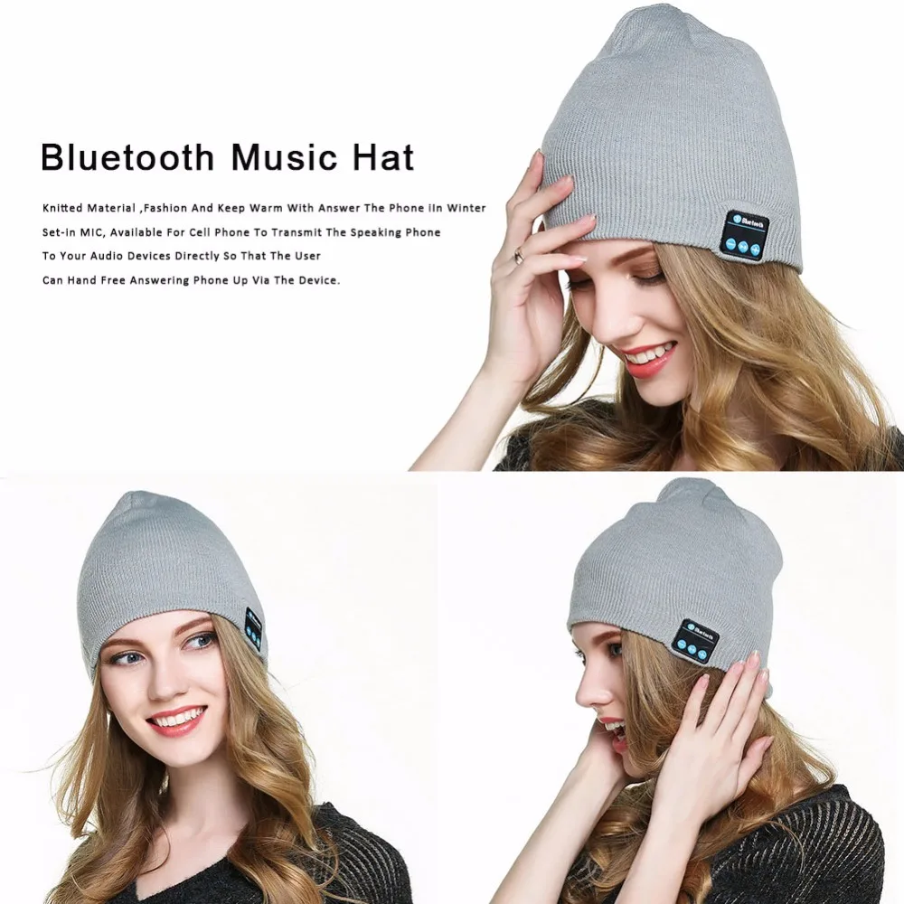Bluetooth Beanie наушники шапка беспроводные наушники мягкая теплая шапка с микрофоном Музыка Mp3 гарнитура fone de ouvido для Umidigi Redmi 8A