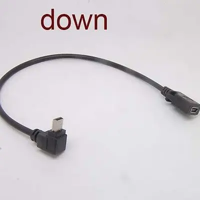 90 градусов 4 Угол Мини USB мама к Мини B 5 Pin папа кабель адаптер