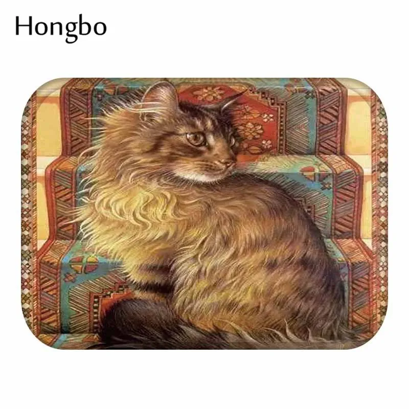 Hongbo Cat открытый вход Крытый ковер коврики коврик фланелевый Противоскользящий Ванная комната Кухня коврики 40x60 см