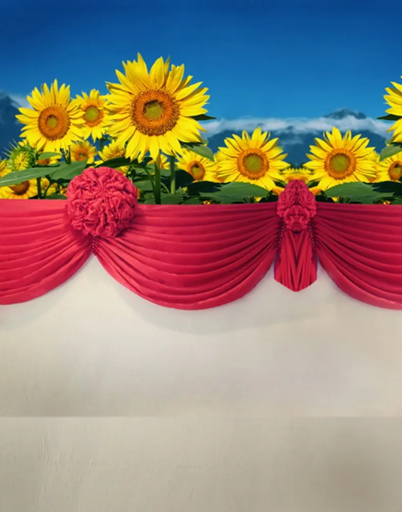 

Yellow Sunflowers Photography Backdrops Photo Props Studio Background 5x7ft