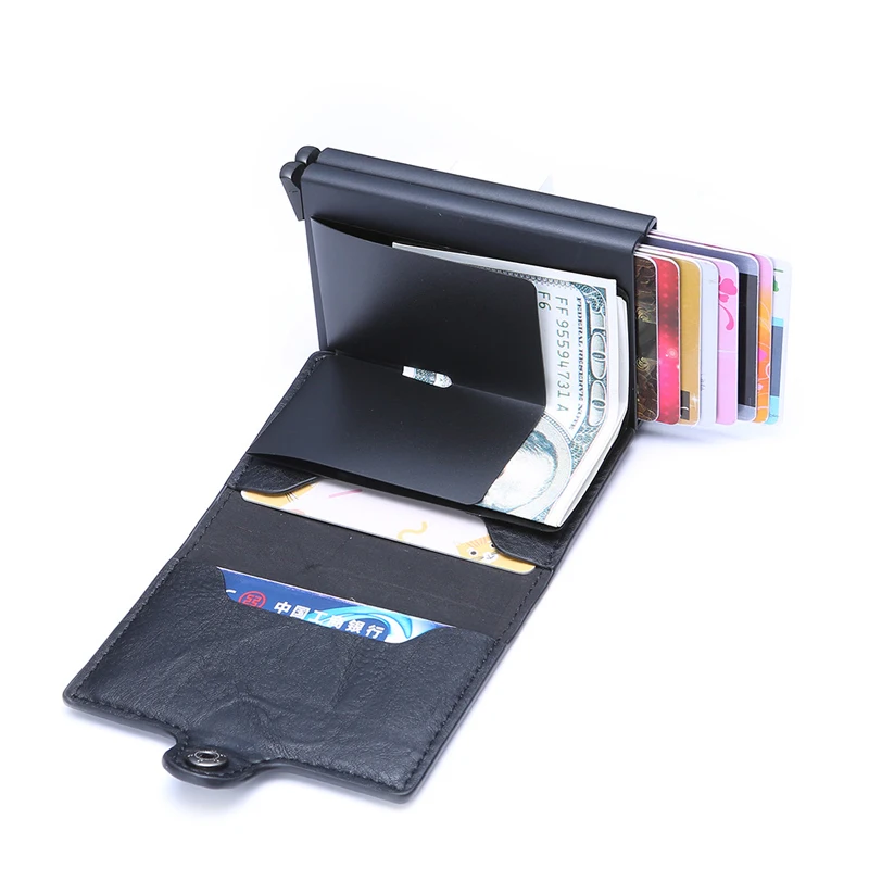 Деловой кредитный держатель для карт кошелек унисекс с металлической