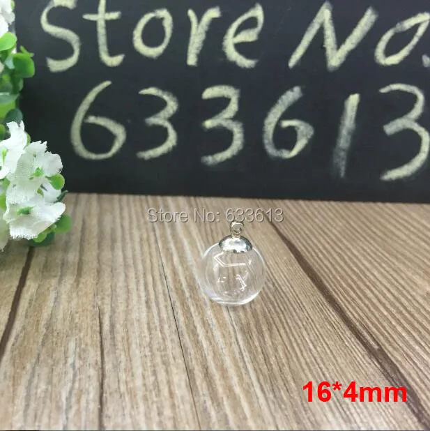 Бесплатная доставка! Идеальный 50 компл./лот 16 мм * 4 (открытие) стеклянный шар