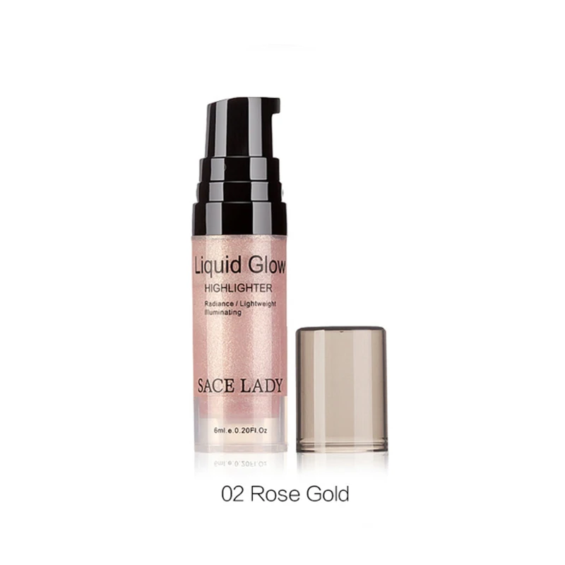 02 rose gold Sace Lady Face хайлайтер мультиэффект консилер палитра контурирующий лицо макияж Хайлайтер с эффектом загара осветляет кожу - Цвет: 02 rose gold