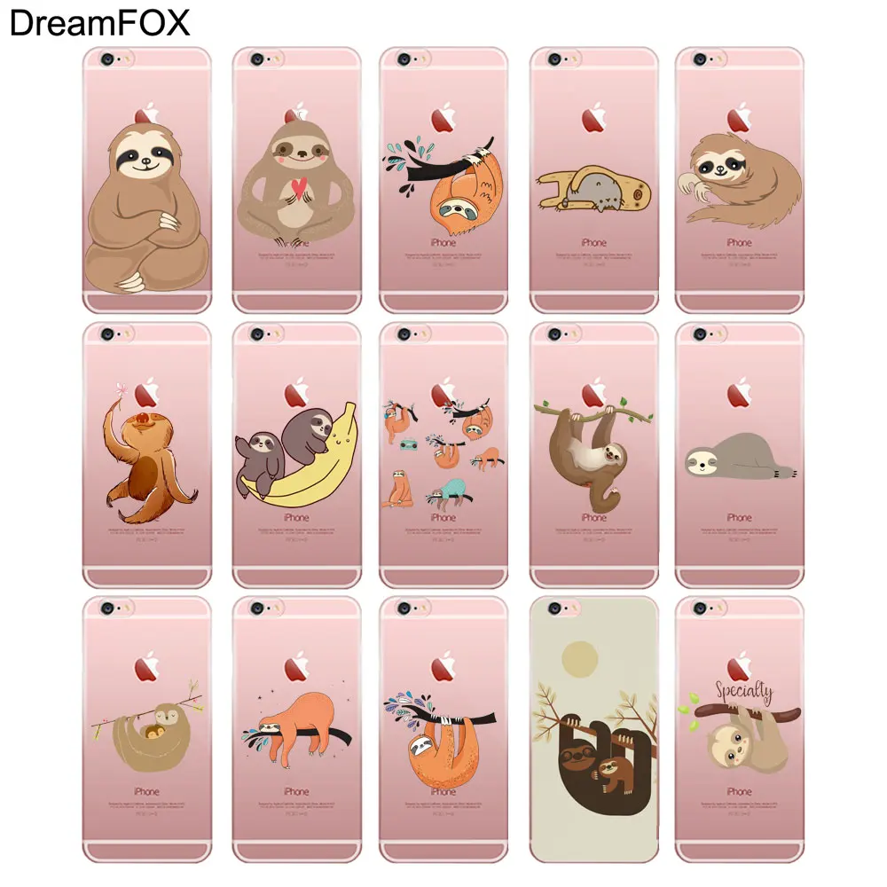 M135 Ленивец милые животные Мягкий ТПУ силиконовый чехол для Apple iPhone 11 Pro X XR XS Max 8 7 6 6S