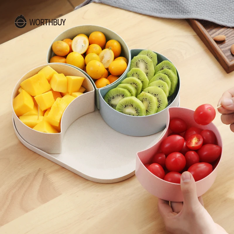 WORTHBUY новый год контейнер для хранения продуктов закуски сухофрукты ящик с